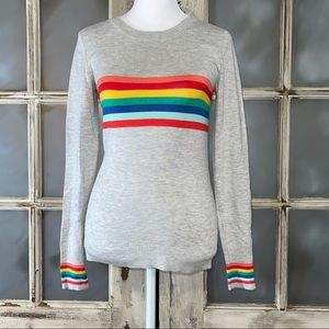 Express Rainbow long sleeve top size S petite